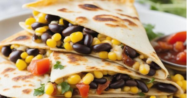 Black bean and corn quesadillas