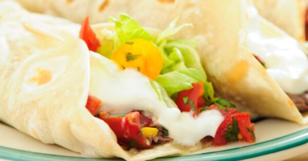 Greek yogurt chicken salad wraps