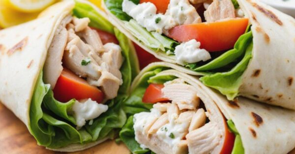 Greek Yogurt Chicken Salad Wraps